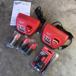 Milwaukee M12 Batteries and Chargers