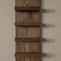 Wood Wall Mount Organizer 6 Tiers Rack