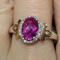 New In Box Disney Enchanted Pink Sapphire Diamond 💎💍! 🌷
