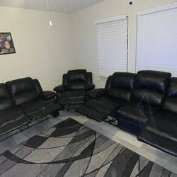 Couch Recliners All Black 