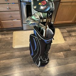 Complete Set of Ping Golf Clubs with Taylormade Driver and a Bag