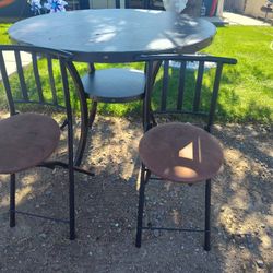 Table And 2 Bar Stools 