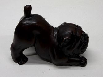English Bulldog Dog Figurine Marble Resin Sculpture