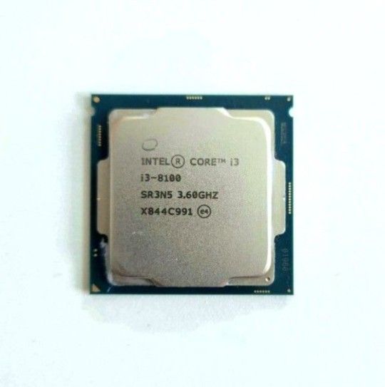 Intel Core i3 8100 CPU 3.6GHz, 4 Thread, Quad Core Processor, LGA 1151, UHD 630 Graphics!