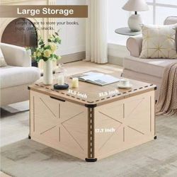 Farmhouse Storage Coffee Table 31.5"