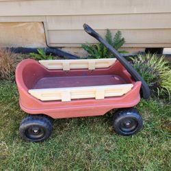 Fisher Price Vintage Wagon Toy, Garden Or Picnic Wagon 31-1/2" Long.
