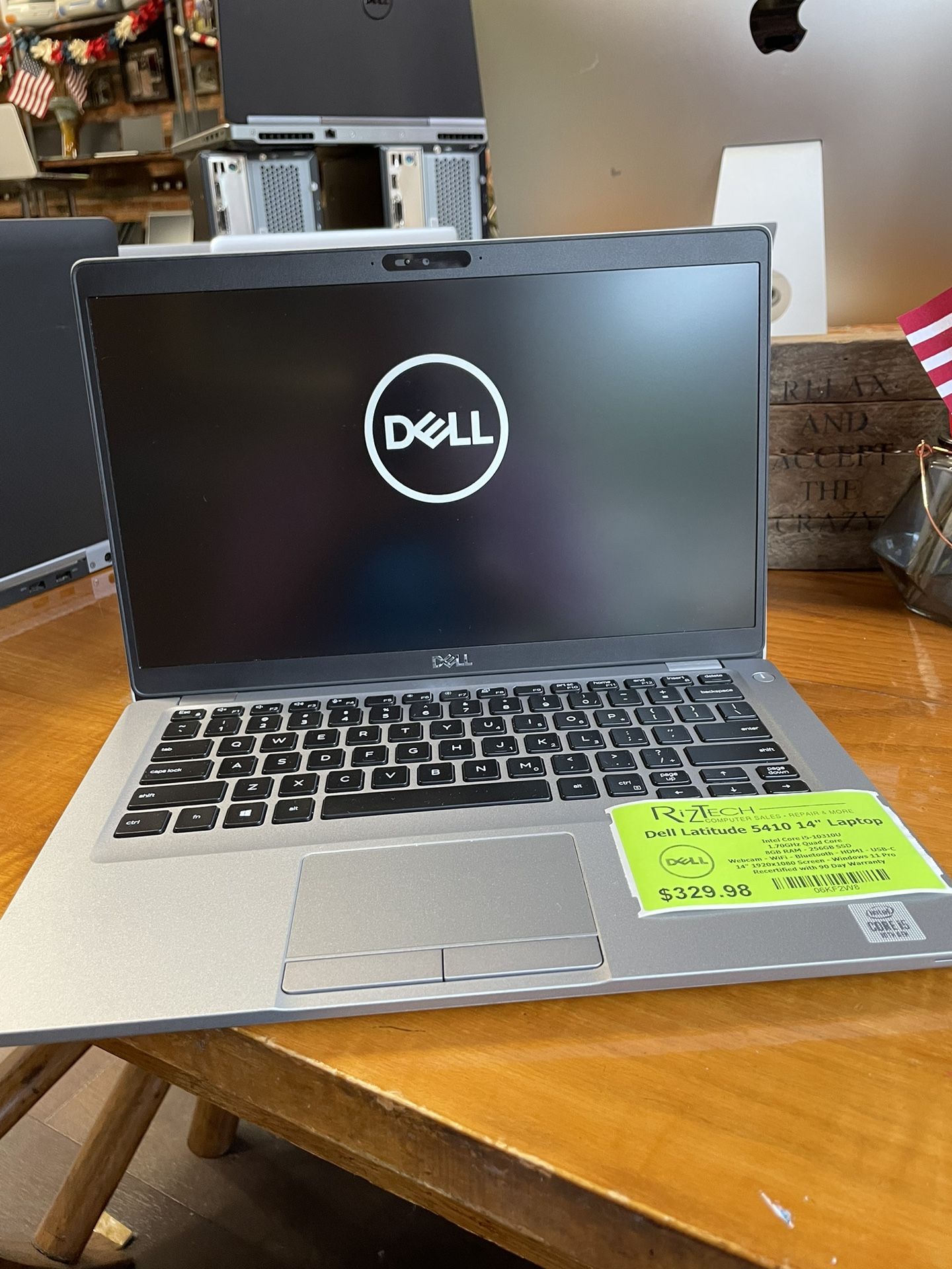 Dell Latitude 5410 14" Laptop Intel Core i5-10310U 1.70GHz Quad Core 8GB RAM 256GB SSD