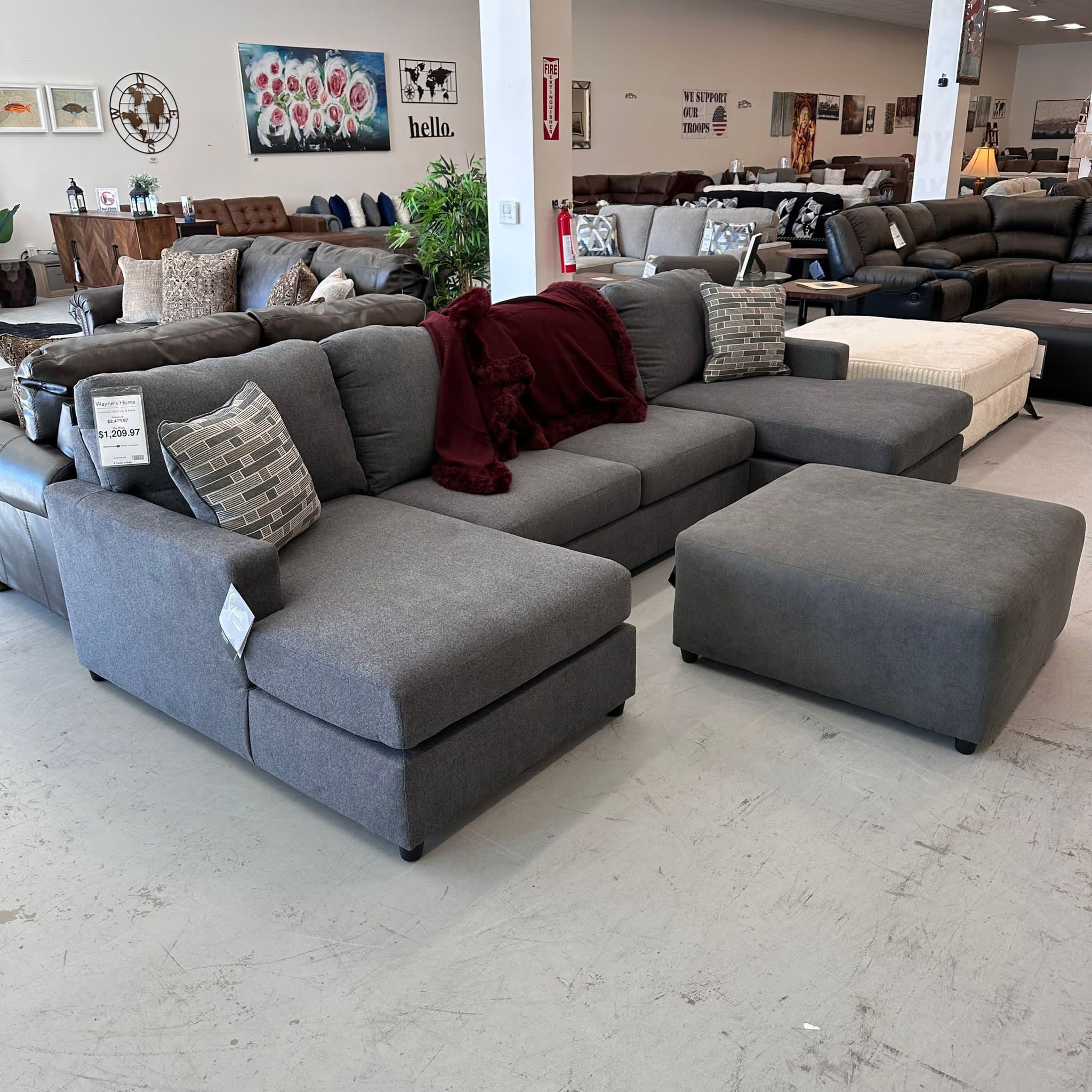 Brand New ashley Sectional With Ottoman. Free Curbside Delivery 