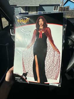 Spirit Burgundy Lace Cape Adult Costume