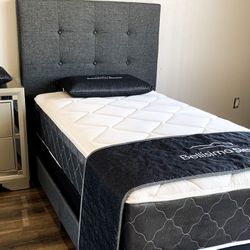 Twin Beds For Sale!!! Complete Bed Frame With New Mattress&Box Spring