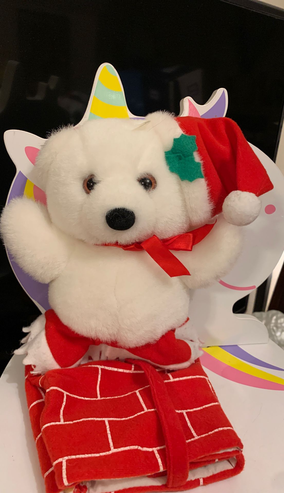 A Teddy Bear Christmas Puppet 12”