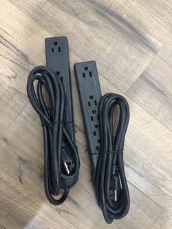 BRAND NEW AMAZON BASIC Black Power Strip Surge Protectors – Lot of 2