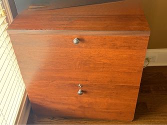 2-Drawer Lateral Wood File Cabinet – Locking with Key