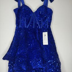 Electric Blue Sequin Dress