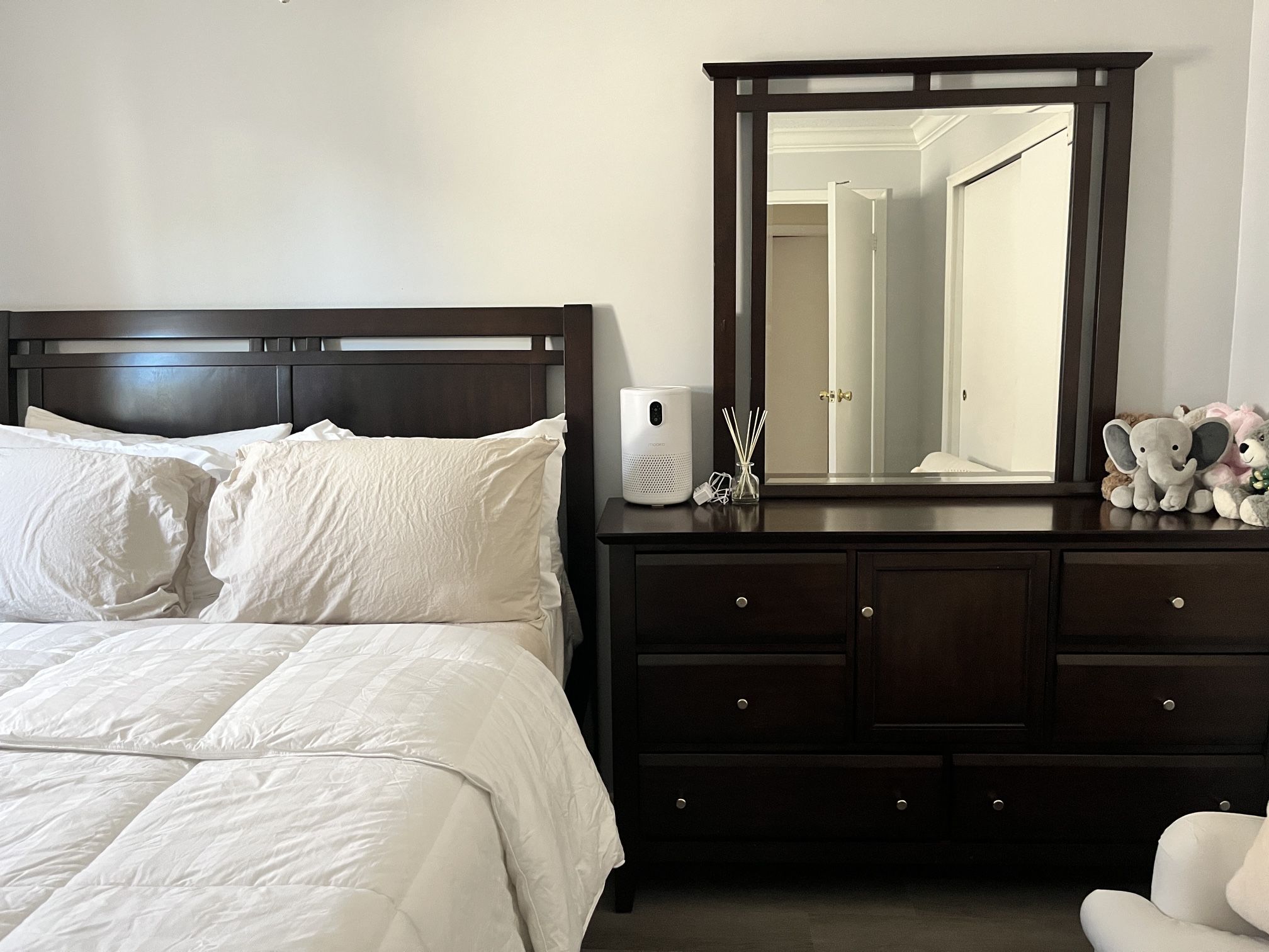 Bed Frame, Headboard, Dresser And Mirror For Sale