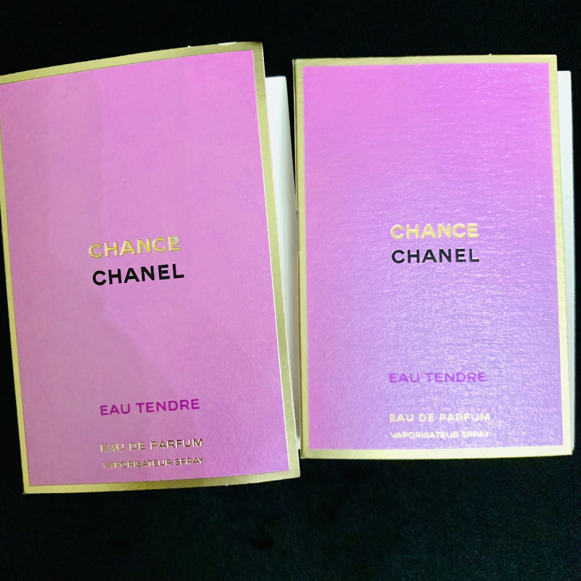 2x Chanel Chance Eau Tendre Eau De Parfum Spray 0.05oz/1.5ml Each Sample sprays