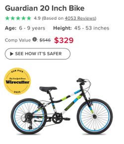 Brand New 20" Guardian Bike