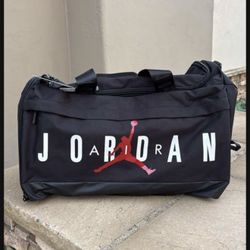 New Nike Jordan Velocity Duffel Duffle Bag Black Gym Backpack 62.5L