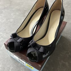 Antonio Melani Black Open Toed Heels