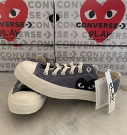CDG PLAY x Converse Low Steel Gray size 8