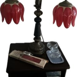 Vintage Double Tulip Lamp