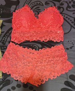 Hot Pink XL Bra and Panty Set