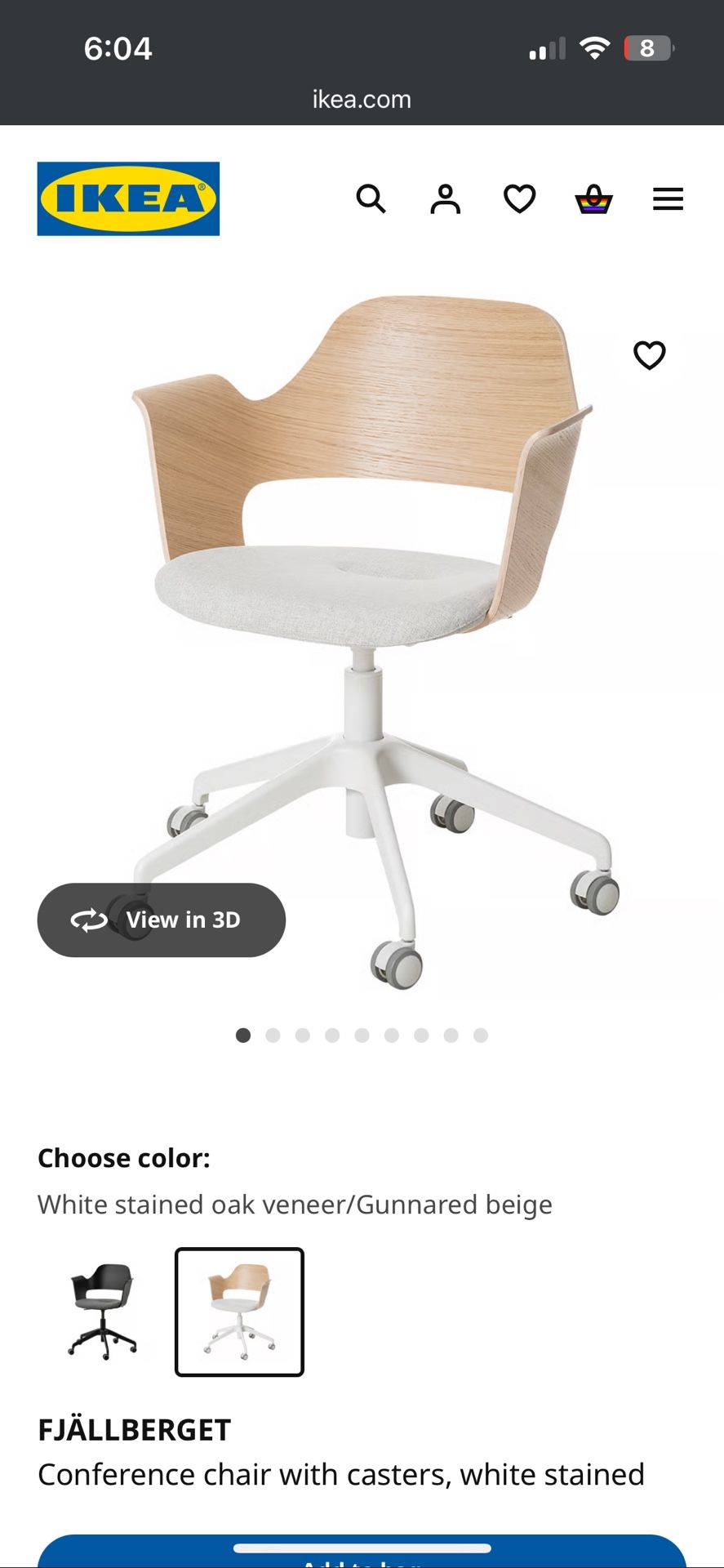 IKEA FJALLBERGET Conference/Desk Chair
