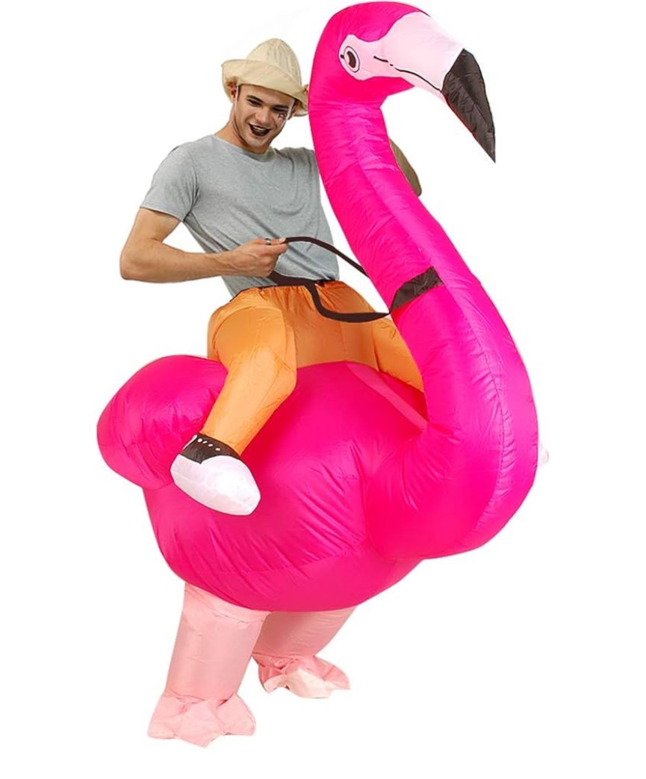 KOOY Inflatable Flamingo Costume,Inflatable Costume for Adult Funny,Halloween Blow Up Costume