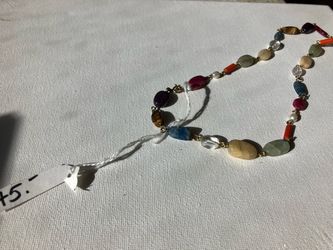 Multicolor Mixed Stone Beaded Necklace