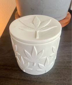 Jonathan Adler Hashish/Weed White Porcelain Canister