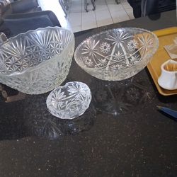 Crystal Heavy Glass Bowls 