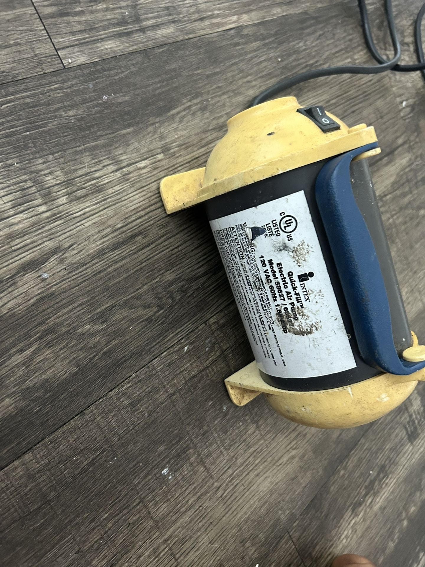 Electric Air Pump for Inflatable Pool Toys - High Power Quick-Fill Air Mattress Inflator Deflator Pu