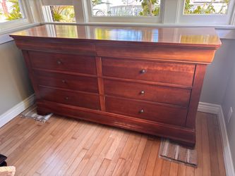 Wood 6-Drawer Double Dresser