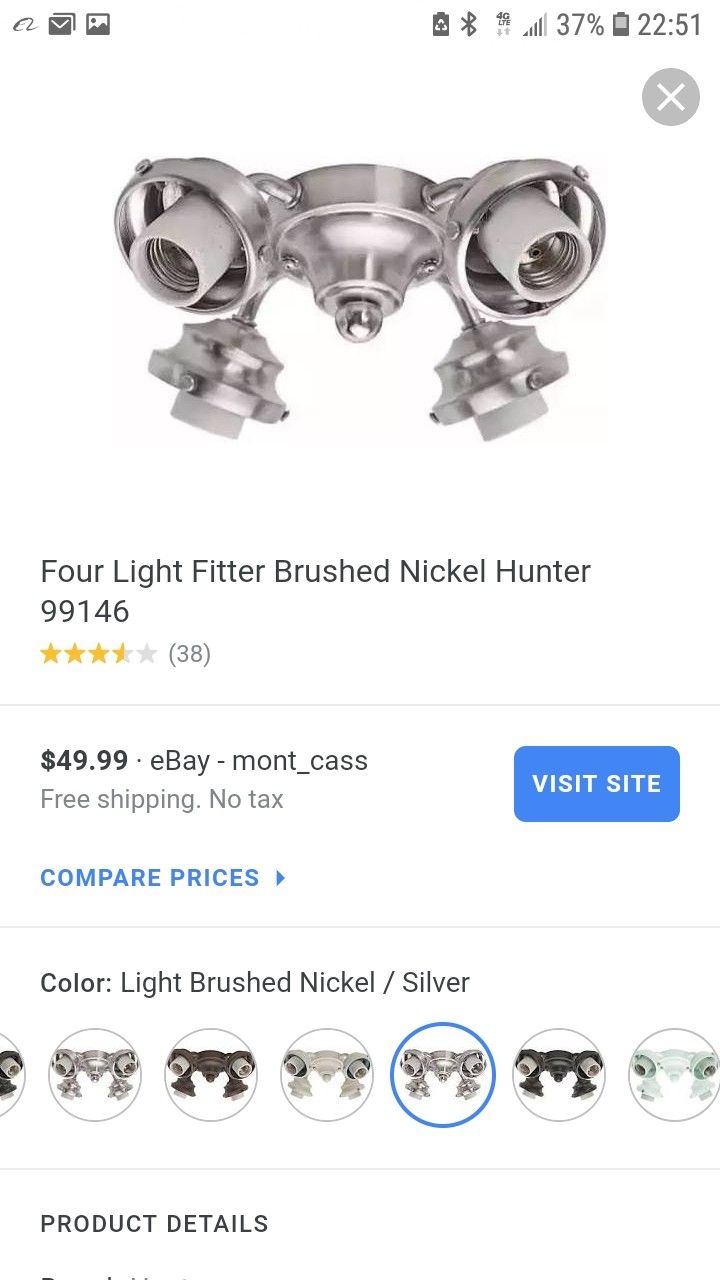 Ceiling fan light kit