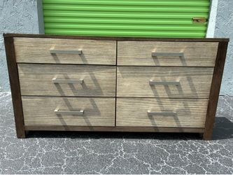 $90. SIX DRAWER DRESSER.