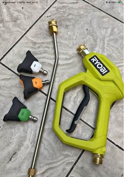 Ryobi car wash pressure washer trigger with nozzles