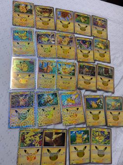 Pokemon 30th anniversary pikachu rare bundle 24 card lot