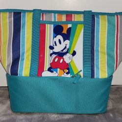 Disney Store Mickey Mouse Insulated Zip Cooler Tote Bag