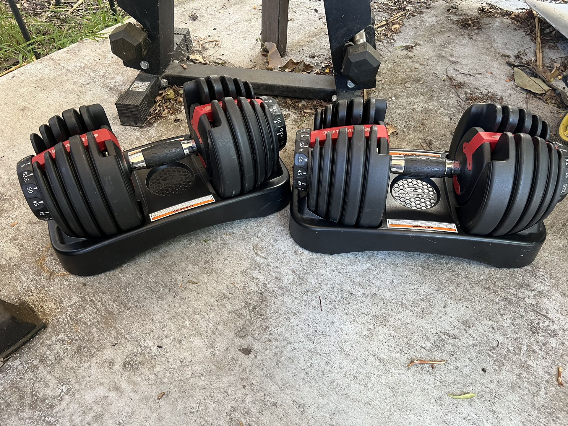Boflex adjustable dumbbells 52.5 pounds