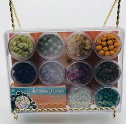 Bead Bazar Vibrant Sea Semi-precious Jewelry Kit Seed Beads Wood Beads Findings