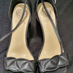 VINCE CAMUTO Mahgs PLATFORM SANDAL ANKLE STRAP Women's sz 9 Black New