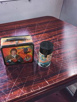 Vintage 1983 Aladdin The Fall Guy Metal Lunchbox with Thermos