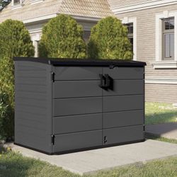 Stow-Away 4 ft. W x 6 ft. D Plastic Resin Horizontal Storage Shed (22 sq. ft.) in Peppercorn (Gray)