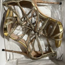 Giuseppe Gold High Heels 