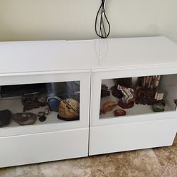 TV cabinet with glass doors