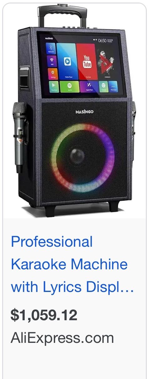 Profesional Karaoke Machine And Speaker With 2 Microphones