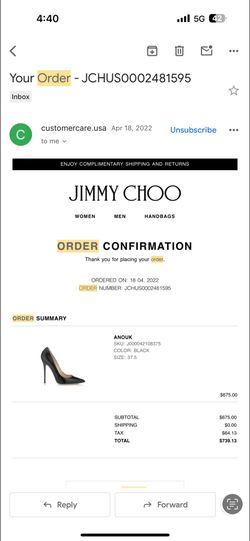 Black Jimmy Choo Heels