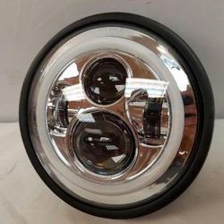 7″ DAYMAKER Kawasaki Vulcan Nomad 800 Chrome With Pink Halo HID LED Light Bulb Headlight Motorcycle