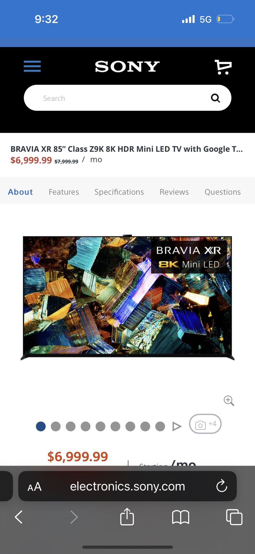 SONY BRAVIA XR85Z9K