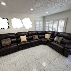 Dark Brown Sectional Sofa